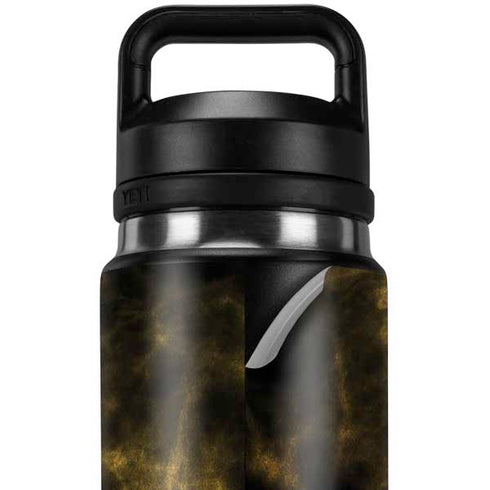 Black and Gold Split Marble YETI Rambler 26oz Bottle Skin