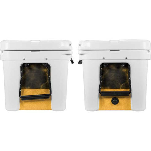 Black and Gold Split Marble YETI Tundra 35 Hard Cooler Skin