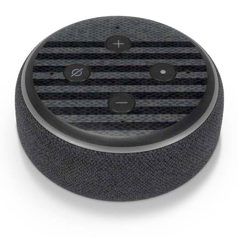 Black and Grey Stripes Amazon Echo Dot Skin