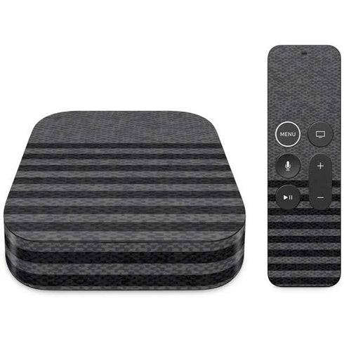 Black and Grey Stripes Apple TV Skin