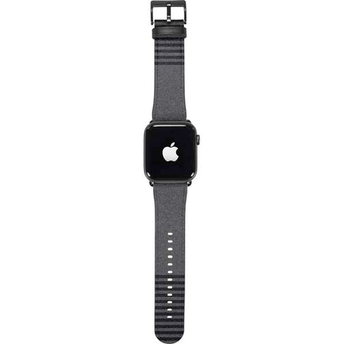 Black and Grey Stripes Apple Watch Band 42-44mm