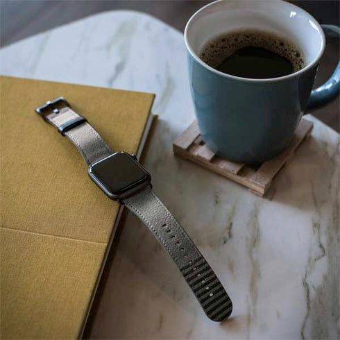 Black and Grey Stripes Apple Watch Band 42-44mm