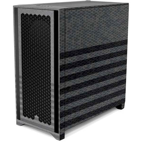 Black and Grey Stripes Corsair 4000D Tempered Glass Mid-Tower ATX Case Skin