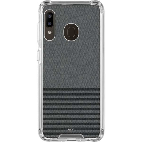 Black and Grey Stripes Galaxy A30 Clear Case