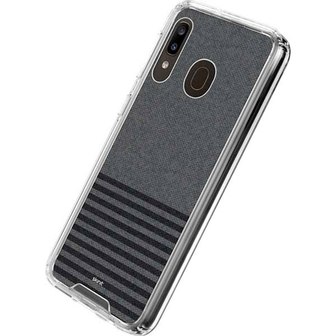 Black and Grey Stripes Galaxy A30 Clear Case