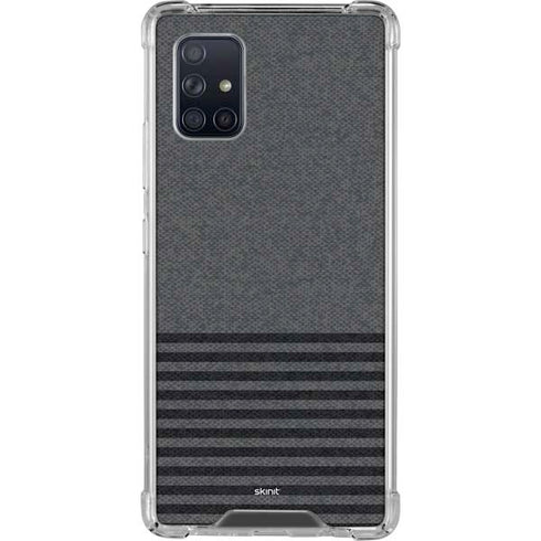 Black and Grey Stripes Galaxy A71 5G Clear Case