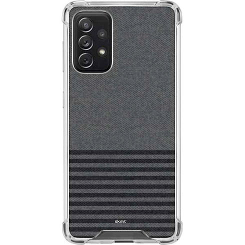 Black and Grey Stripes Galaxy A72 5G Clear Case