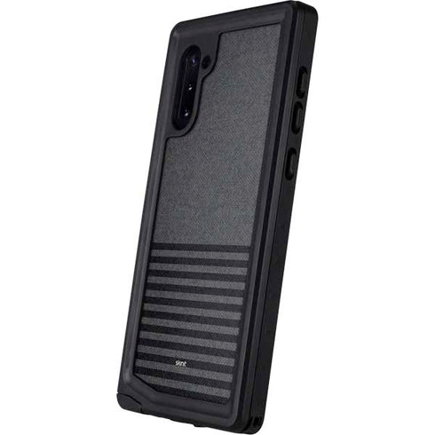 Black and Grey Stripes Galaxy Note 10 Waterproof Case