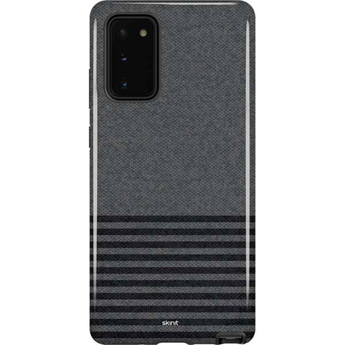 Black and Grey Stripes Galaxy Note20 5G Pro Case