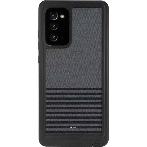 Black and Grey Stripes Galaxy Note20 5G Waterproof Case