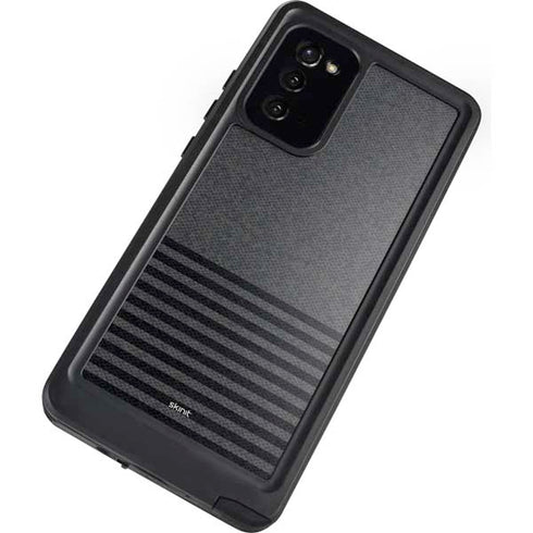 Black and Grey Stripes Galaxy Note20 5G Waterproof Case