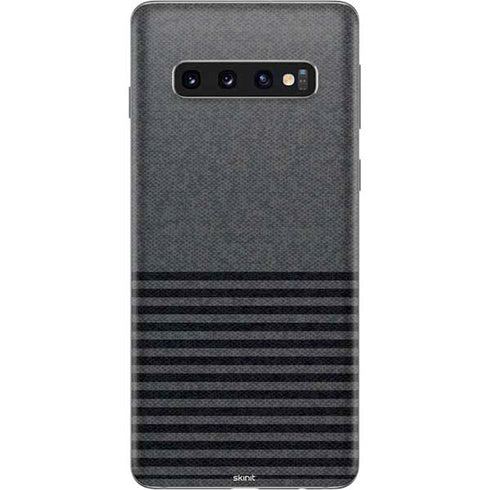 Black and Grey Stripes Galaxy S10 Skin