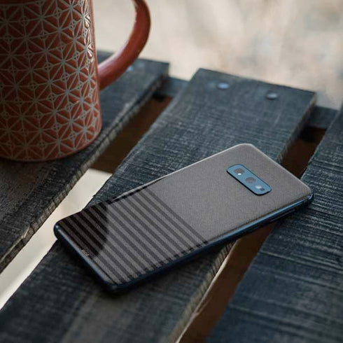 Black and Grey Stripes Galaxy S10e Skin