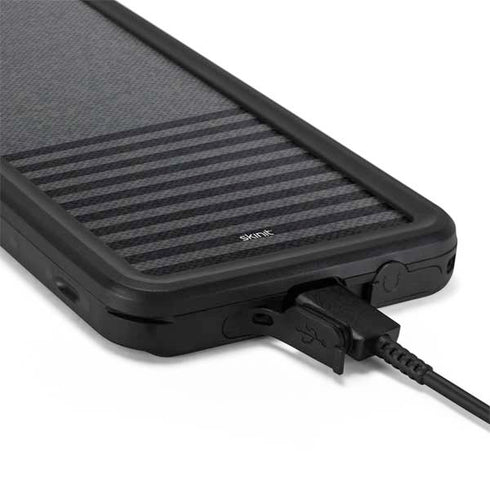 Black and Grey Stripes Galaxy S20 Plus Waterproof Case
