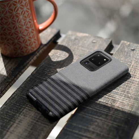 Black and Grey Stripes Galaxy S20 Ultra 5G Pro Case