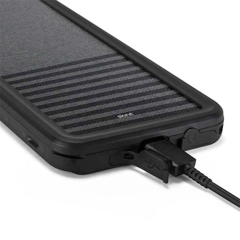 Black and Grey Stripes Galaxy S20 Waterproof Case