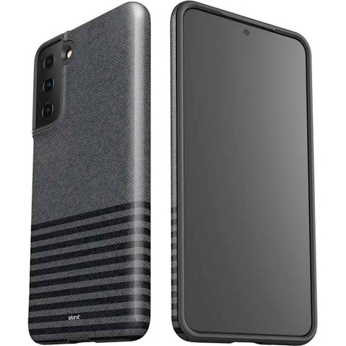 Black and Grey Stripes Galaxy S21 FE Pro Case