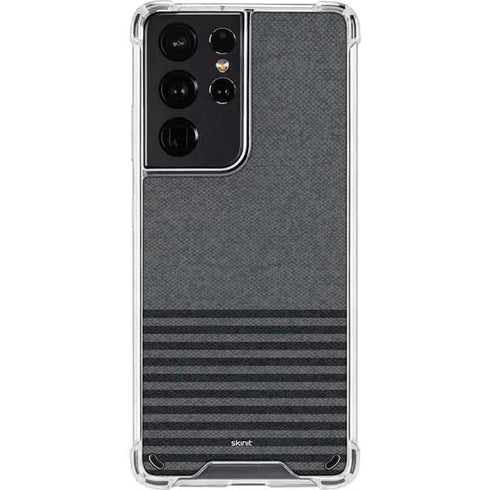 Black and Grey Stripes Galaxy S21 Ultra 5G Clear Case
