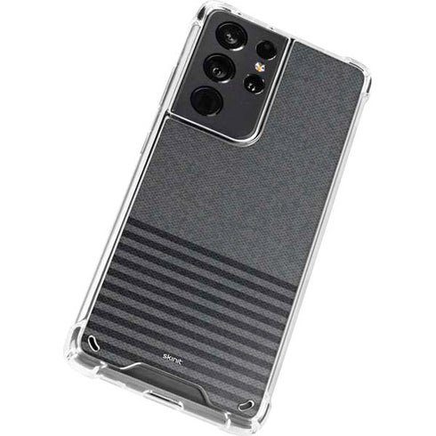 Black and Grey Stripes Galaxy S21 Ultra 5G Clear Case