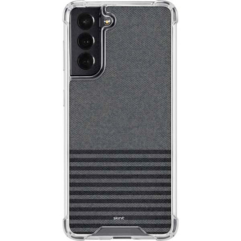 Black and Grey Stripes Galaxy S22 Clear Case