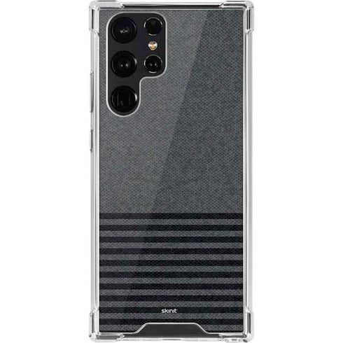 Black and Grey Stripes Galaxy S22 Ultra Clear Case