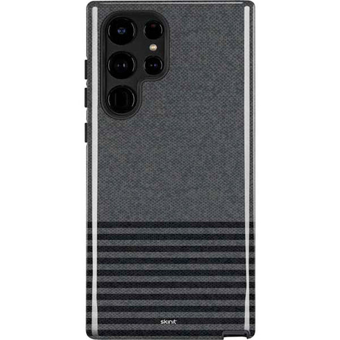 Black and Grey Stripes Galaxy S22 Ultra Pro Case