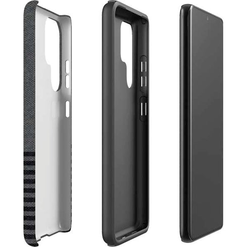 Black and Grey Stripes Galaxy S22 Ultra Pro Case