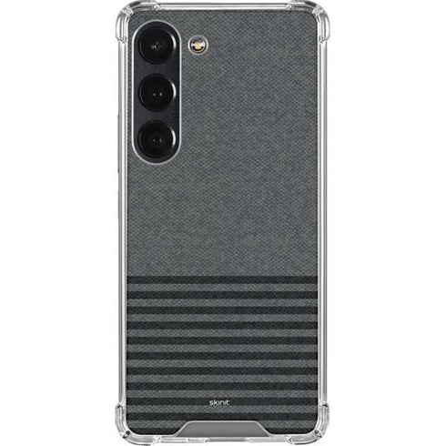 Black and Grey Stripes Galaxy S23 Clear Case