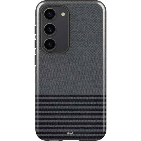 Black and Grey Stripes Galaxy S23 Pro Case