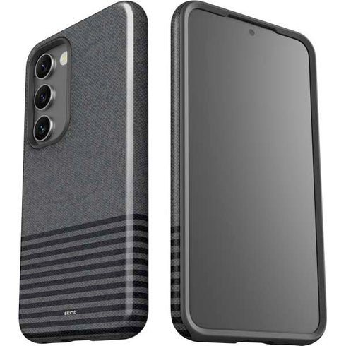 Black and Grey Stripes Galaxy S23 Pro Case