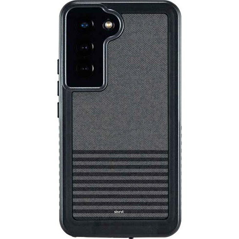 Black and Grey Stripes Galaxy S23 Waterproof Case