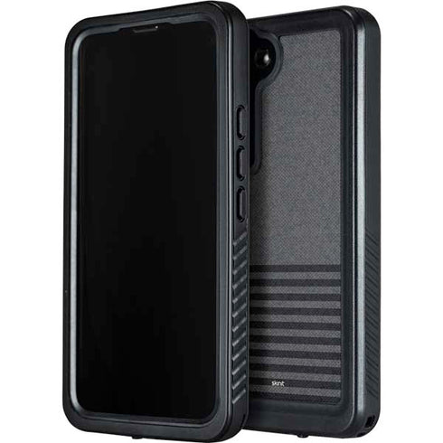 Black and Grey Stripes Galaxy S23 Waterproof Case