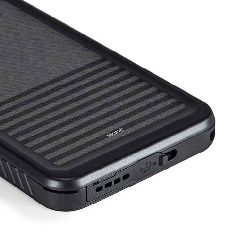 Black and Grey Stripes Galaxy S23 Waterproof Case