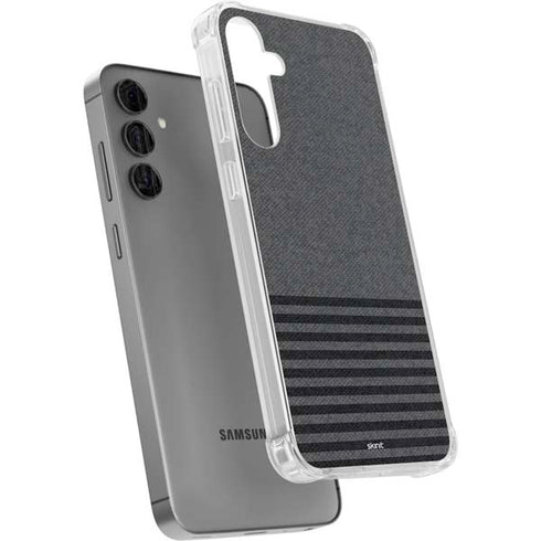 Black and Grey Stripes Galaxy S24 Plus Clear Case