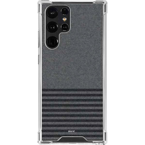 Black and Grey Stripes Galaxy S24 Ultra Clear Case