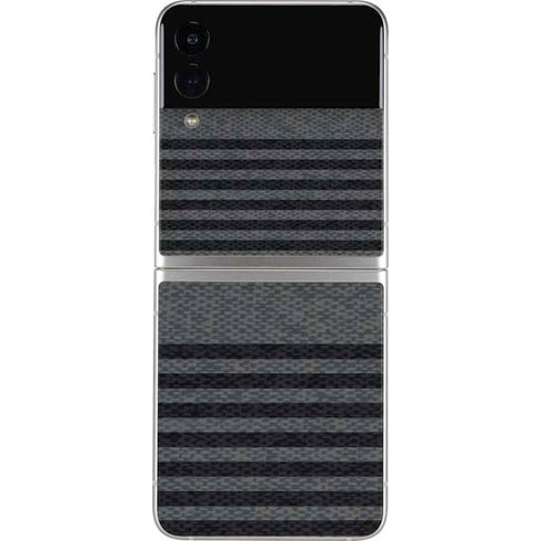 Black and Grey Stripes Galaxy Z Flip3 5G Skin