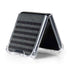 Black and Grey Stripes Galaxy Z Flip5 5G Clear Case