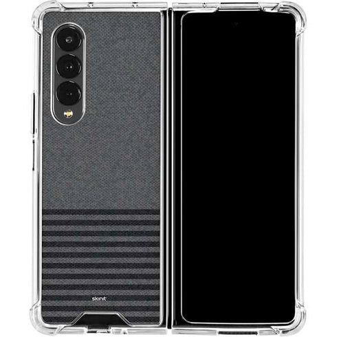Black and Grey Stripes Galaxy Z Fold4 5G Clear Case