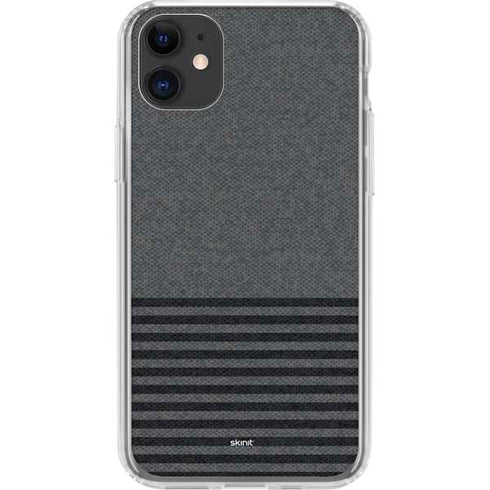 Black and Grey Stripes iPhone 11 Clear Case