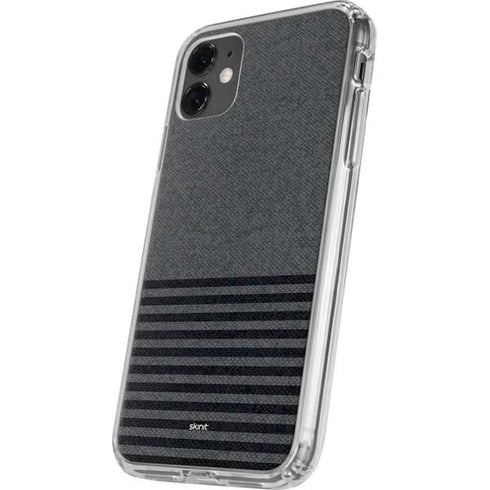 Black and Grey Stripes iPhone 11 Clear Case