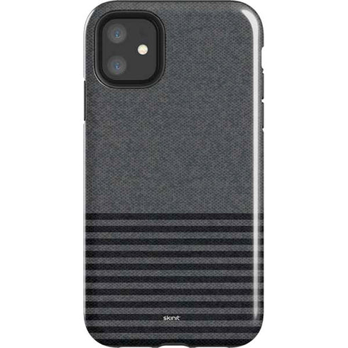 Black and Grey Stripes iPhone 11 Impact Case