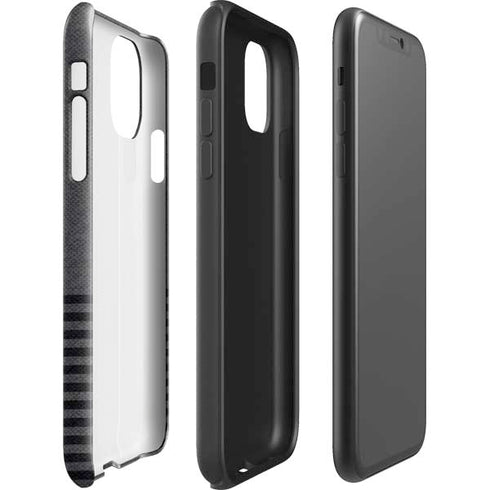 Black and Grey Stripes iPhone 11 Impact Case