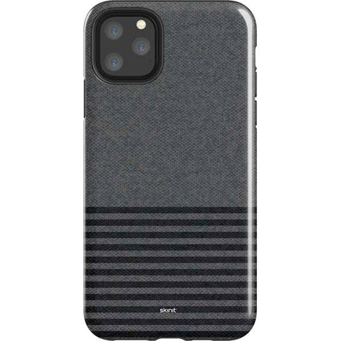 Black and Grey Stripes iPhone 11 Pro Max Impact Case