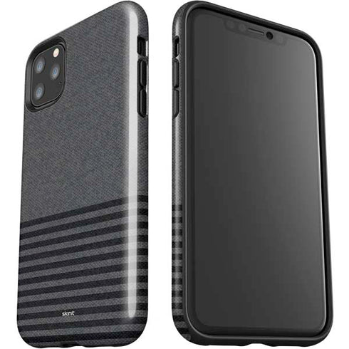Black and Grey Stripes iPhone 11 Pro Max Impact Case
