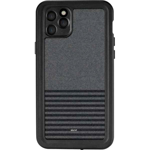 Black and Grey Stripes iPhone 11 Pro Max Waterproof Case