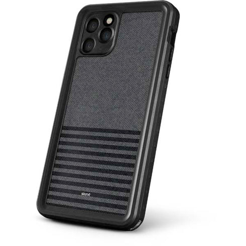 Black and Grey Stripes iPhone 11 Pro Max Waterproof Case