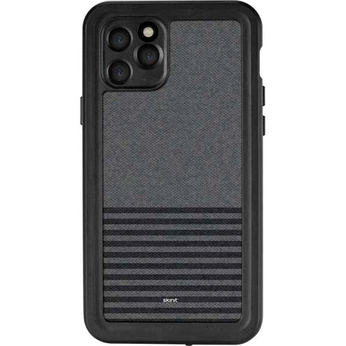 Black and Grey Stripes iPhone 11 Pro Waterproof Case