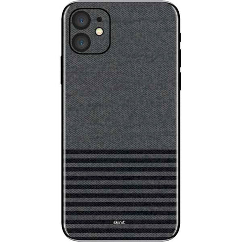 Black and Grey Stripes iPhone 11 Skin