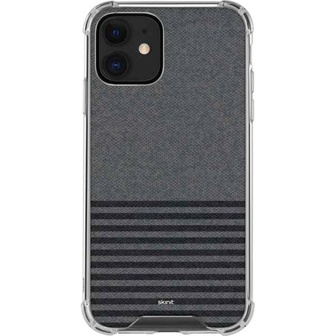 Black and Grey Stripes iPhone 12 Mini Clear Case