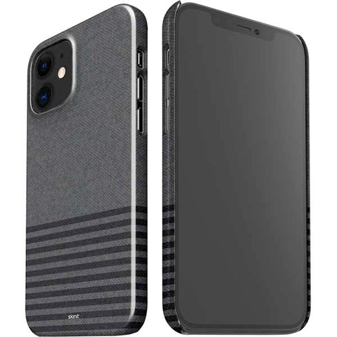 Black and Grey Stripes iPhone 12 Mini Lite Case